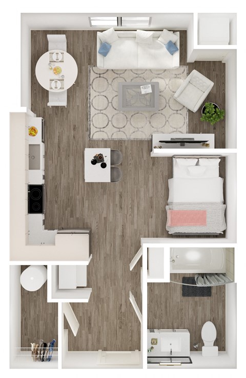 a floor plan of a 1 bedroom apartment at the arlington in arlington heights